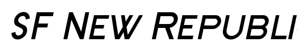 SF New Republic font preview